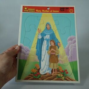 Malco Bright Star Series‎ Mary Mother of Jesus Frame-Tray Puzzle 47-104 Ages 3-7